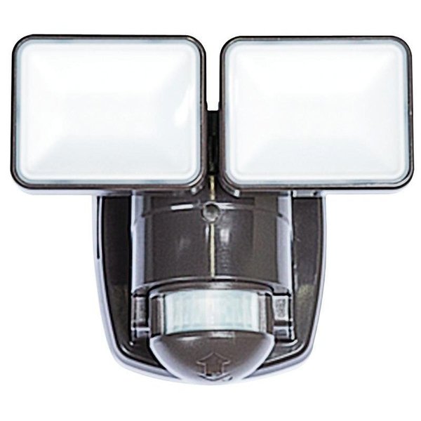 Heath-Zenith Motion Activated Security Light, 120 V, LED Lamp, 1250 Lumens Lumens, Polycarbonate Fixture HZ-5846-BZ